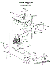 Freezer Section parts for Kenmore Refrigerator 363.9534720 (3639534720, 363 9534720) from AppliancePartsPros.com