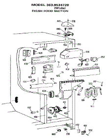 Fresh Food Section parts for Kenmore Refrigerator 363.9534720 (3639534720, 363 9534720) from AppliancePartsPros.com