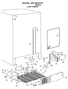 Unit parts for Kenmore Refrigerator 363.9534720 (3639534720, 363 9534720) from AppliancePartsPros.com