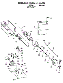 Ice Bucket parts for Kenmore Refrigerator 363.9534780 (3639534780, 363 9534780) from AppliancePartsPros.com