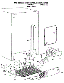 Unit parts for Kenmore Refrigerator 363.9534780 (3639534780, 363 9534780) from AppliancePartsPros.com