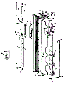 Freezer Door parts for Kenmore Refrigerator 363.9534821 (3639534821, 363 9534821) from AppliancePartsPros.com