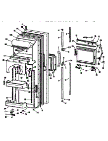 Fresh Food Door parts for Kenmore Refrigerator 363.9534821 (3639534821, 363 9534821) from AppliancePartsPros.com