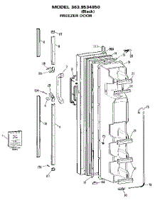 Freezer Door parts for Kenmore Refrigerator 363.9534850 (3639534850, 363 9534850) from AppliancePartsPros.com