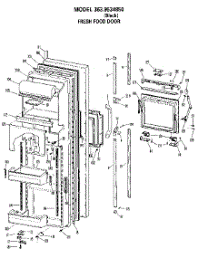 Fresh Food Door parts for Kenmore Refrigerator 363.9534850 (3639534850, 363 9534850) from AppliancePartsPros.com