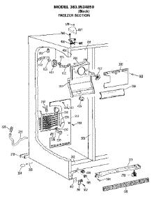 Freezer Section parts for Kenmore Refrigerator 363.9534850 (3639534850, 363 9534850) from AppliancePartsPros.com