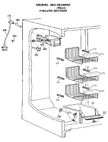 Freezer Section parts for Kenmore Refrigerator 363.9534850 (3639534850, 363 9534850) from AppliancePartsPros.com