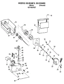 Ice Bucket parts for Kenmore Refrigerator 363.9534880 (3639534880, 363 9534880) from AppliancePartsPros.com