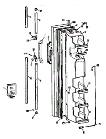 Freezer Door parts for Kenmore Refrigerator 363.9534881 (3639534881, 363 9534881) from AppliancePartsPros.com
