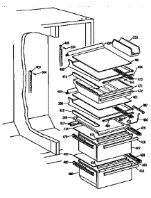 Fresh Food Section parts for Kenmore Refrigerator 363.9534881 (3639534881, 363 9534881) from AppliancePartsPros.com