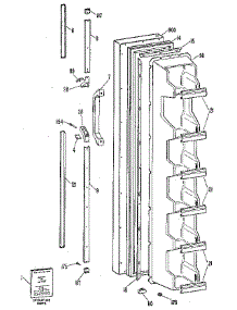 Freezer Door parts for Kenmore Refrigerator 363.9552515 (3639552515, 363 9552515) from AppliancePartsPros.com