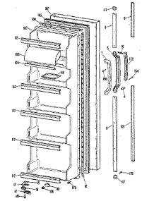 Fresh Food Door parts for Kenmore Refrigerator 363.9552584 (3639552584, 363 9552584) from AppliancePartsPros.com