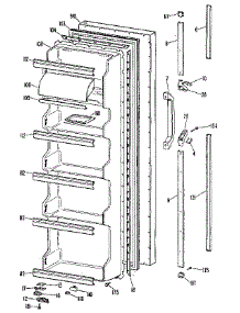 Fresh Food Door parts for Kenmore Refrigerator 363.9552585 (3639552585, 363 9552585) from AppliancePartsPros.com