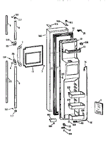 Freezer Door parts for Kenmore Refrigerator 363.9564750 (3639564750, 363 9564750) from AppliancePartsPros.com