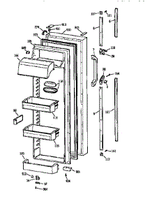 Fresh Food Door parts for Kenmore Refrigerator 363.9564750 (3639564750, 363 9564750) from AppliancePartsPros.com