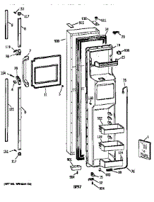Freezer Door parts for Kenmore Refrigerator 363.9564775 (3639564775, 363 9564775) from AppliancePartsPros.com