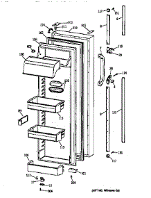 Fresh Food Door parts for Kenmore Refrigerator 363.9564775 (3639564775, 363 9564775) from AppliancePartsPros.com