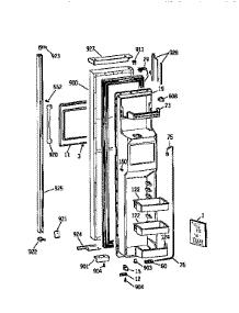 Freezer Door parts for Kenmore Refrigerator 363.9564820 (3639564820, 363 9564820) from AppliancePartsPros.com