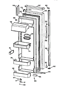 Fresh Food Door parts for Kenmore Refrigerator 363.9564820 (3639564820, 363 9564820) from AppliancePartsPros.com
