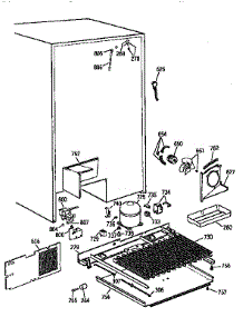 Unit parts for Kenmore Refrigerator 363.9564820 (3639564820, 363 9564820) from AppliancePartsPros.com