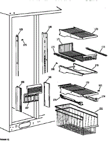 Freezer Section parts for Kenmore Refrigerator 363.9564855 (3639564855, 363 9564855) from AppliancePartsPros.com