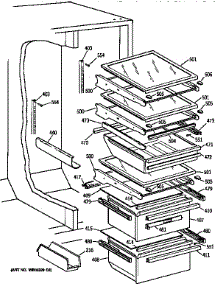 Fresh Food Section parts for Kenmore Refrigerator 363.9564855 (3639564855, 363 9564855) from AppliancePartsPros.com