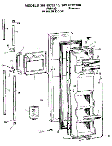 Freezer parts for Kenmore Refrigerator 363.9572780 (3639572780, 363 9572780) from AppliancePartsPros.com