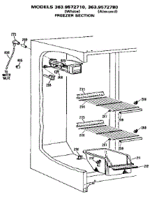 Freezer Section parts for Kenmore Refrigerator 363.9572780 (3639572780, 363 9572780) from AppliancePartsPros.com