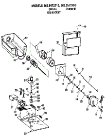 Ice Bucket parts for Kenmore Refrigerator 363.9572780 (3639572780, 363 9572780) from AppliancePartsPros.com