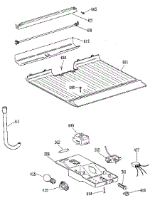 Freezer Floor & Control parts for Kenmore Refrigerator 363.9606411 (3639606411, 363 9606411) from AppliancePartsPros.com