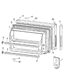 Freezer Door parts for Kenmore Refrigerator 363.9606481 (3639606481, 363 9606481) from AppliancePartsPros.com