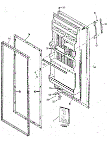 Door parts for Kenmore Refrigerator 363.9610000 (3639610000, 363 9610000) from AppliancePartsPros.com