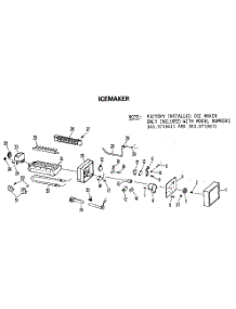 Icemaker parts for Kenmore Refrigerator 363.9619611 (3639619611, 363 9619611) from AppliancePartsPros.com