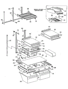 Shelf parts for Kenmore Refrigerator 363.9619684 (3639619684, 363 9619684) from AppliancePartsPros.com