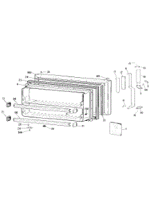 Freezer Door parts for Kenmore Refrigerator 363.9624783 (3639624783, 363 9624783) from AppliancePartsPros.com