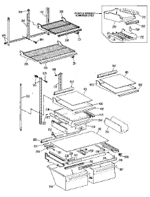 Shelf parts for Kenmore Refrigerator 363.9625811 (3639625811, 363 9625811) from AppliancePartsPros.com