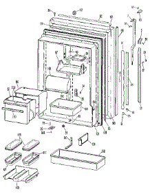 Fresh Food Door parts for Kenmore Refrigerator 363.9625851 (3639625851, 363 9625851) from AppliancePartsPros.com