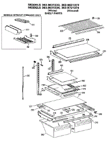 Shelf parts for Kenmore Refrigerator 363.9631334 (3639631334, 363 9631334) from AppliancePartsPros.com