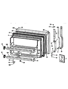 Freezer Door parts for Kenmore Refrigerator 363.9631376 (3639631376, 363 9631376) from AppliancePartsPros.com