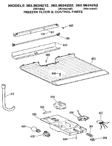 Freezer Floor & Control parts for Kenmore Refrigerator 363.9634212 (3639634212, 363 9634212) from AppliancePartsPros.com