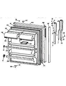 Fresh Food Door parts for Kenmore Refrigerator 363.9634216 (3639634216, 363 9634216) from AppliancePartsPros.com