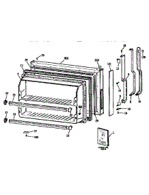 Freezer Door parts for Kenmore Refrigerator 363.9634217 (3639634217, 363 9634217) from AppliancePartsPros.com