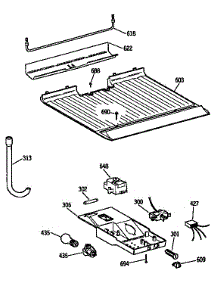 Freezer Floor & Control Parts parts for Kenmore Refrigerator 363.9634267 (3639634267, 363 9634267) from AppliancePartsPros.com