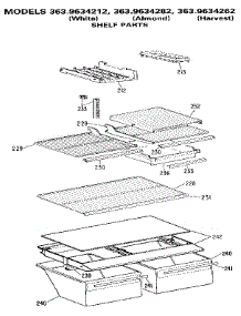 Shelf parts for Kenmore Refrigerator 363.9634282 (3639634282, 363 9634282) from AppliancePartsPros.com
