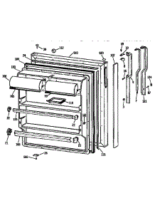 Fresh Food Door parts for Kenmore Refrigerator 363.9634287 (3639634287, 363 9634287) from AppliancePartsPros.com