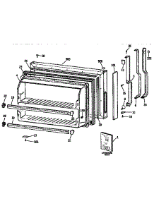 Freezer Door parts for Kenmore Refrigerator 363.9636211 (3639636211, 363 9636211) from AppliancePartsPros.com