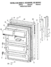 Fresh Food Door parts for Kenmore Refrigerator 363.9636262 (3639636262, 363 9636262) from AppliancePartsPros.com