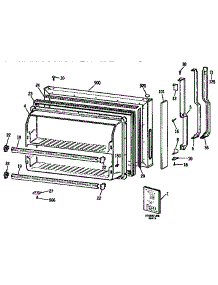 Freezer Door parts for Kenmore Refrigerator 363.9636267 (3639636267, 363 9636267) from AppliancePartsPros.com