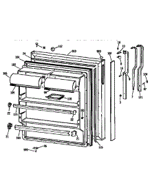 Fresh Food Door parts for Kenmore Refrigerator 363.9636267 (3639636267, 363 9636267) from AppliancePartsPros.com