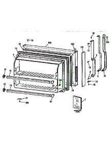 Freezer Door parts for Kenmore Refrigerator 363.9636286 (3639636286, 363 9636286) from AppliancePartsPros.com